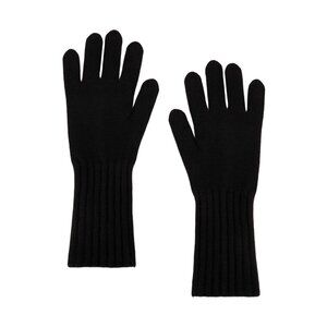 Vince Boiled Cashmere Knit Gloves in Black One Size New Womens Knit Mittens